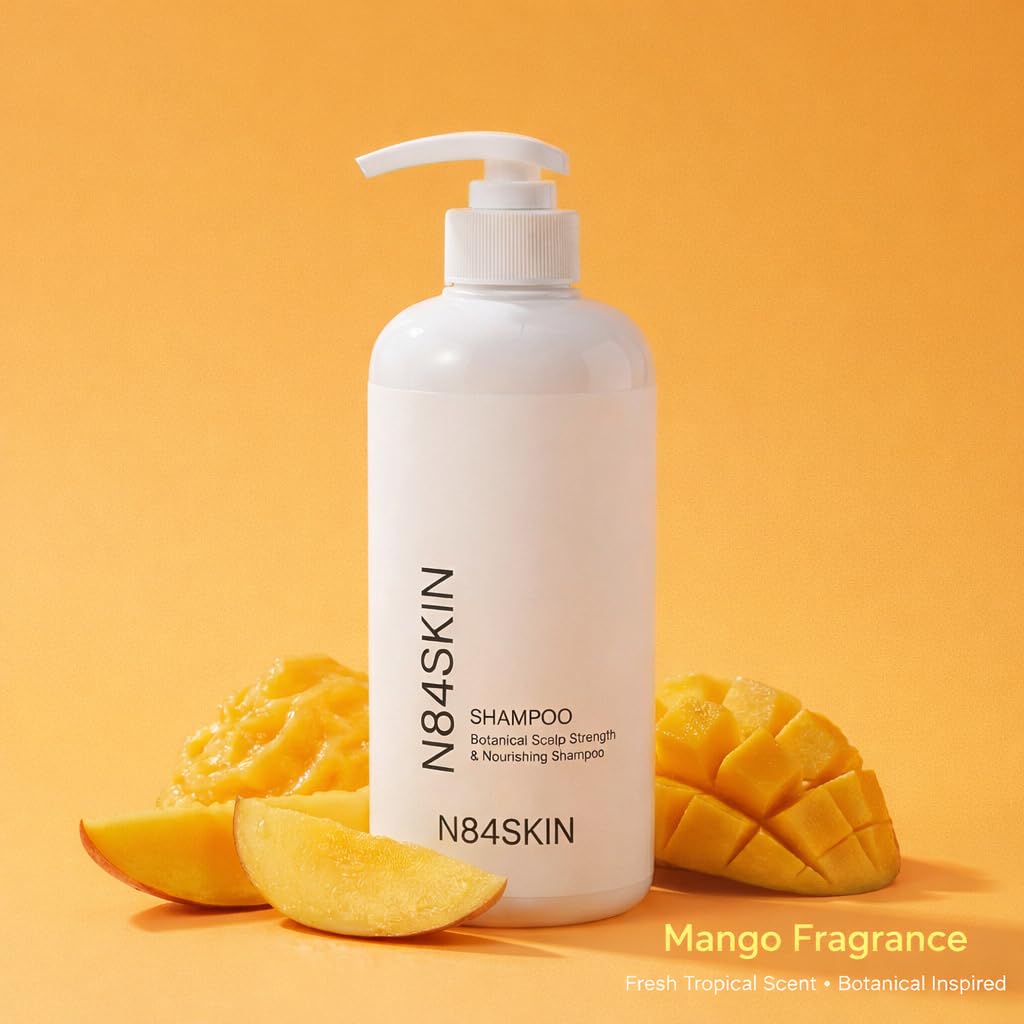Botanical Scalp Care Shampoo with Menthol – Volumizing Daily Shampoo for Oily, Fine & Flat Hair – Sulfate-Free Korean Scalp Care, Lightweight Refreshing Formula, 500ml