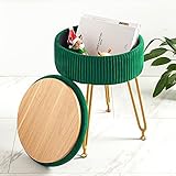 LUE BONA Velvet Vanity Stool Chair for Makeup...