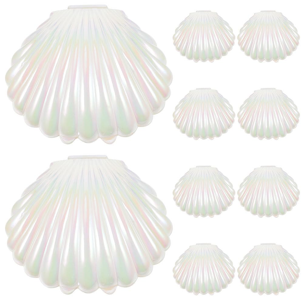 Kichvoe 30Pcs Plastic Mini Sea Shells Candy Boxes Jewelry Box Seashell Party Favor Containers Clam Treat Holders for Wedding White Kichvoe 30Pcs Plastic Mini Sea Shells Candy Boxes Jewelry Box Seashell Party Favor Containers Clam Treat Holders for Wedding White