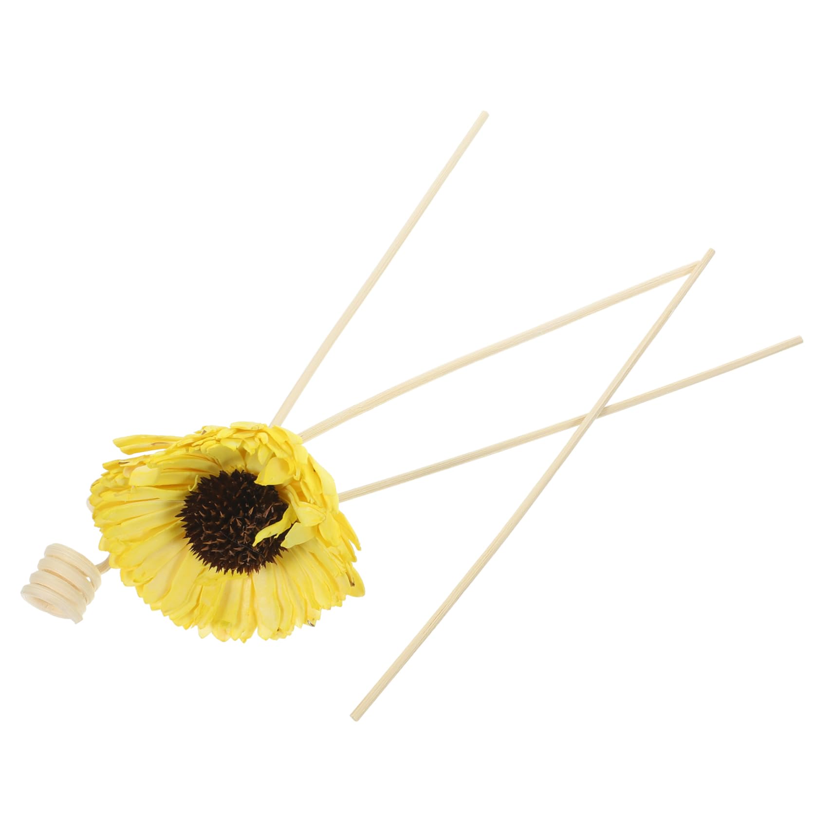 Gatuida 4 Set Aromaterapia con fiori secchi ricarica tappo bastoncini profumati essence stick diffusore profumo bastoncini aromatici per matrimoni semplici bastoncini diffusori Yellow
