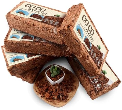 SUMLOTY Coco Chips for Plant - COCOUNT Shell 6 Pack Organic Cocon...