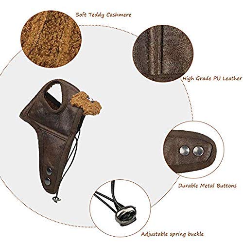 Leconpet Dog Aviator Hat, Dog Winter Pilot Hat With Ear Flaps For Cold Weather (S, Coffee) #TOP3