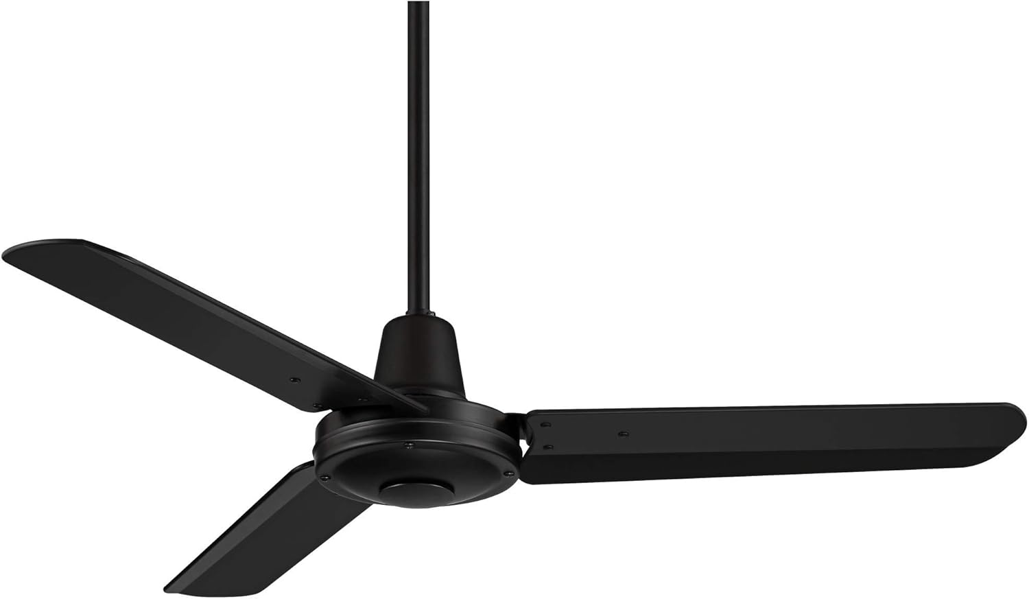 Casa Vieja 44" Plaza DC Modern Industrial 3 Blade Indoor Outdoor Ceiling Fan with Remote Control Matte Black Metal Damp Rated for Patio Exterior House Home Porch Living Room Gazebo Garage