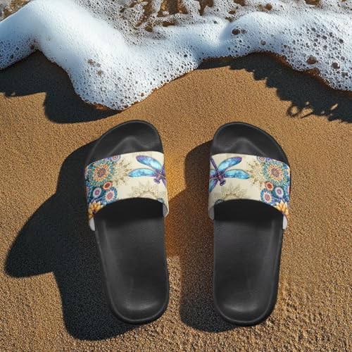 Forchrinse Vintage World Map Print Unisex Shower Slippers Causal Slip on Slide Sandals Open Toe Home Slippers for Women Men4