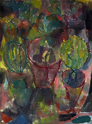 Toile Paul Klee Cactus affiche d'art abstrait 60x90cm pour la décoration murale du salon
