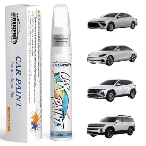 Image of W6H Serenity White Pearl Touch Up Paint for Hyundai Color Exact Match