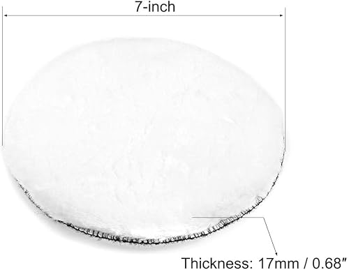 Miniatura 8 de uxcell Almohadilla de pulido de lana de 5 pulgadas, rueda de pulido de gancho y bucle para pulidora orbital, 2 piezas