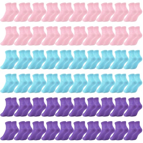 Image of Liitrsh 60 or 150 Pairs Pilates Grip Socks Bulk Unisex Non Slip Yoga Grippy Socks Woman for Adults Yoga Pilates Hospital