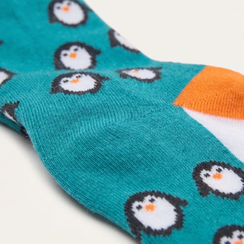 Image of Tipi Toe Women's 6-Pack Funky Crew Socks | Colorful Fun Patterned Novelty Dress Socks, Sizes 9-13
