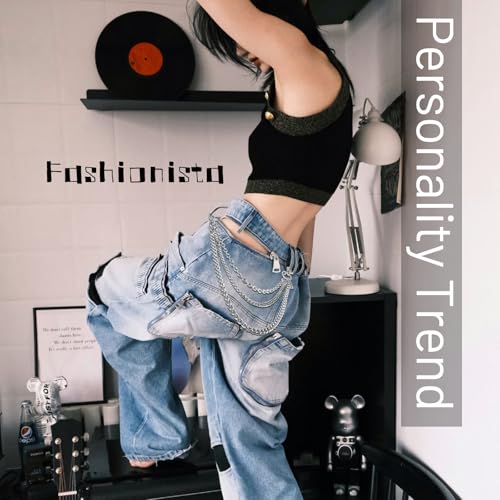 Image of PINKPIN Pants Chain Wallet Keychain Unisex Hip Hop Biker Jean Chains Punk Streetwear Accessory for Men Women
