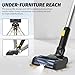Squaeltirs Cordless Vacuum Cleaner for Dewalt 18V 2x 5.5AH Battery,3-In-1 Upright Handheld Stick Vacuum,150000r/min Rechargeable Stick Vacuum,for Pet Hair Hardwood Floor Carpet Car