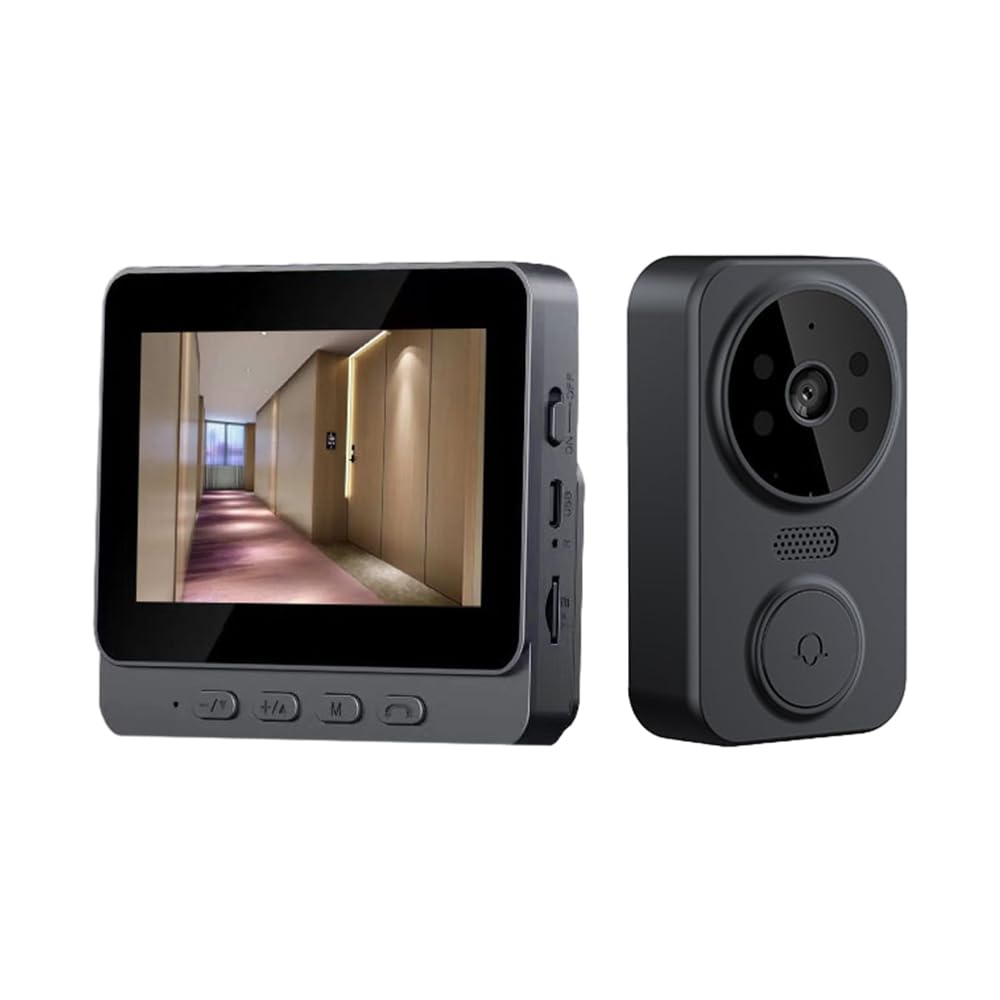 Splenssy 4.3 Inch IPS Screen 2.4G Wireless Visual Intercom Doorbell with Screen