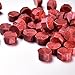 HESTYA 230 Pieces Octagon Sealing Wax Beads Sticks with 2 Pieces Tea Candles and 1 Piece Wax Melting Spoon for Stamp Sealing(Wine Red)