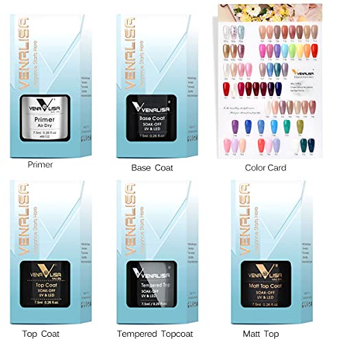 VENALISA 65 Pcs UV Nagellack Set Gel Nail Polish Kit with Base and Top Coat,Soak Off UV LED Nail Gel Polish Sets with… – Bild 6