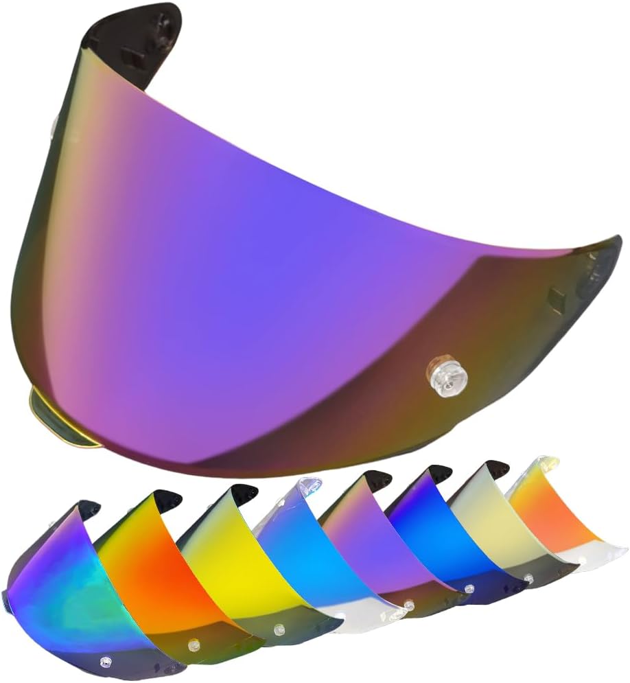Helmet Shields for KYT TT Course Viseira Capacete Uv Protection Windshield High Strength Sunshield Accessories (Rainbow)