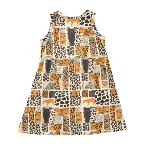 Sleeveless Summer Dress Flamingos Girls Skirt Dresses2