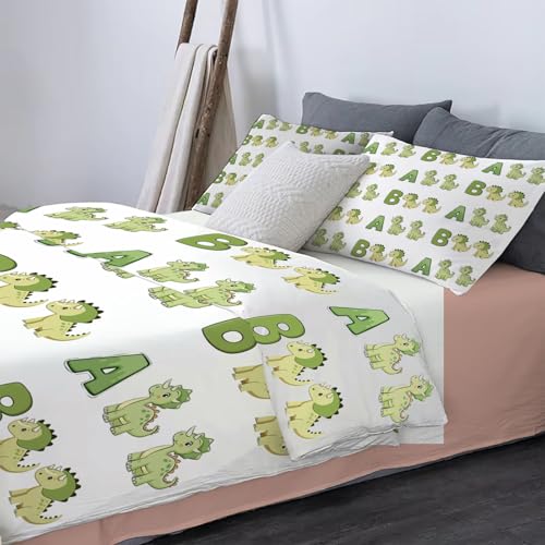 Parure de lit 200x200cm dinosaure microfibre pour lit double moderne - 7