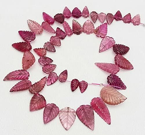 Tourmaline rose naturelle perles feuilles 5x7-7x17mm pour création bijoux DIY E1102