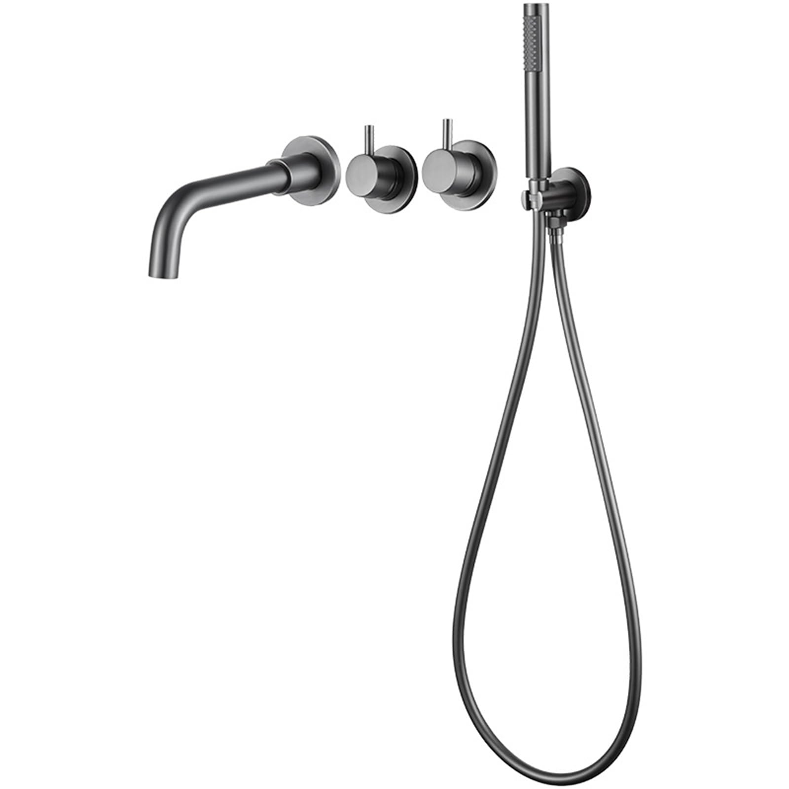 Taps de douche mélangeur en laiton LWX gris pistolet