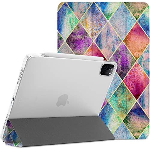 Image of DuraSafe iPad Pro 12.9 inch 4th Gen 2020 Cover A2229 MY2H2HN /A MY2J2HN /A A2069 MXAT2HN /A MXAV2HN /A MXAU2HN /A MXAW2HN /A A2233 MY3K2HN /A MY3J2HN /A MXFY2HN /A MXG12HN /A MXFX2HN /A MXG02HN /A - Diamond Grid