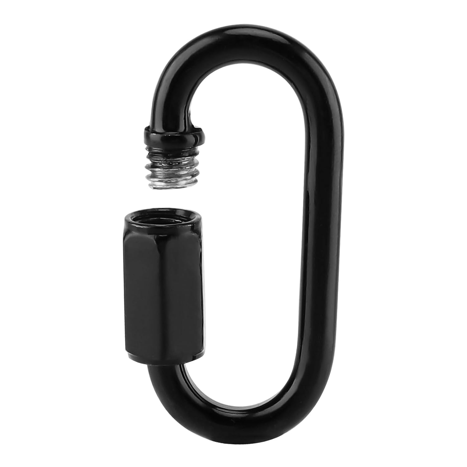 PINGEUI 30 PCS D Shape Chain Link, M4 Black Quick Chain Link Chain Repair Links for Key Rings, Camping, Riging, Outdoor Activity Accessories