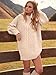ANRABESS Womens Sweater Dress Oversized Cable Knit Chunky Long Sleeve Short Dresses 2025 Fall Outfits Vacation Winter Clothes Apricot Small