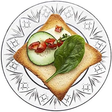 Godinger Appetizer Plates Dinnerware Set, 6inch - Dublin Collection, Set of 4