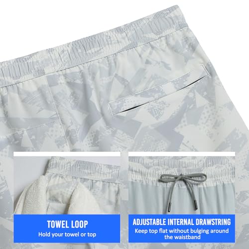 Image of maamgic Mens Workout Shorts 2 in 1 Stretch 5 inch / 7 inch Gym Shorts Running Shorts with Compression Liner Zip Pocket