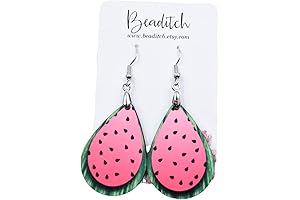Watermelon Teardrop Dangle Earrings for Summer Spirit