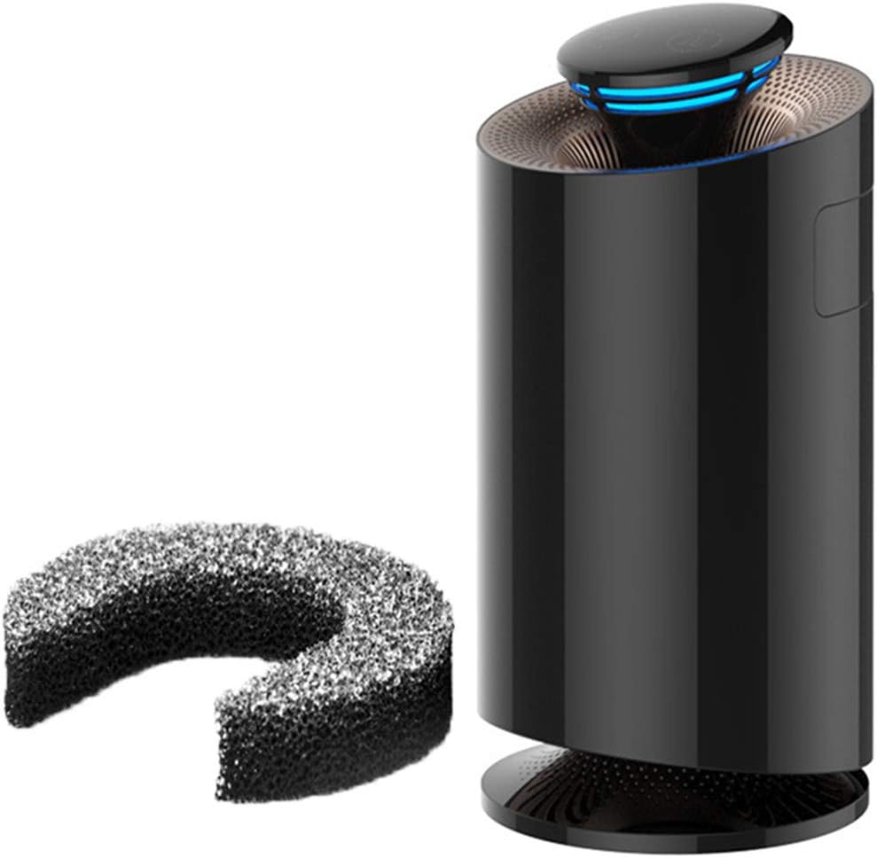 TLJX Multifunction Air Purifier, Smart Filter Active Carbon Cleaner Eliminates Formaldehyde Allergies Reduces Smoke Odours and Gases Deodorizer,Black
