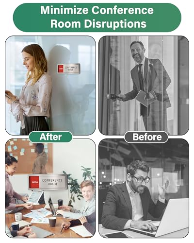 Image of Bathroom Sign, Restroom Sign for Door, Available /In Use Privacy Restroom Slider Sign,Self Adhesive Bathroom Door Sign for Business, Office, Store, Home, Occupied Vacant Indicator,Brushed Silver