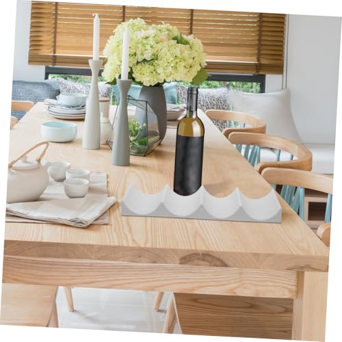 Soporte para botellas de vino plástico resistente 4 botellas miniatura 5