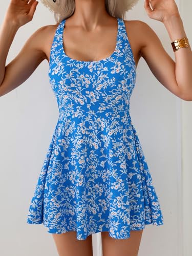Image of B2prity Women's One Piece Swimsuits Tummy Control Skirt Swimdress