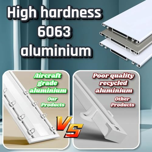 Barra deslizante de techo ultra fina de 6 mm para colgar cortinas sin ruidos 6