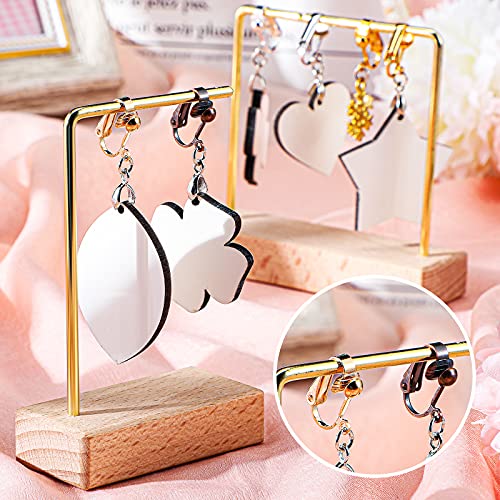 Kenning 42 Pieces Clip-On Earring Converter With Easy Open Loop Brass Clip-On Earring Converter Component Earring Clips Converter For None Pierced Ears Diy Earring And Turn Any Studs, 7 Colors #TOP3