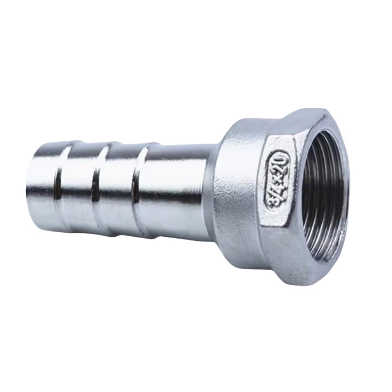 Shftqxslat Women's One Color 304 Stainless Steel Bsp 1/2" Thread X Hose 12Mm Tail Reducer Joint Coupling Connector