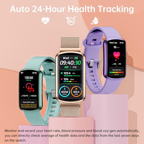 Health Fitness Tracker with 24/7 Heart Rate and Blood Pressure, Smart Watch with Blood Oxygen Monitor, 120+ Sport Mode, Sleep Tracking Waterproof Activity Tracker, Step Counter for Women Men - Image 4