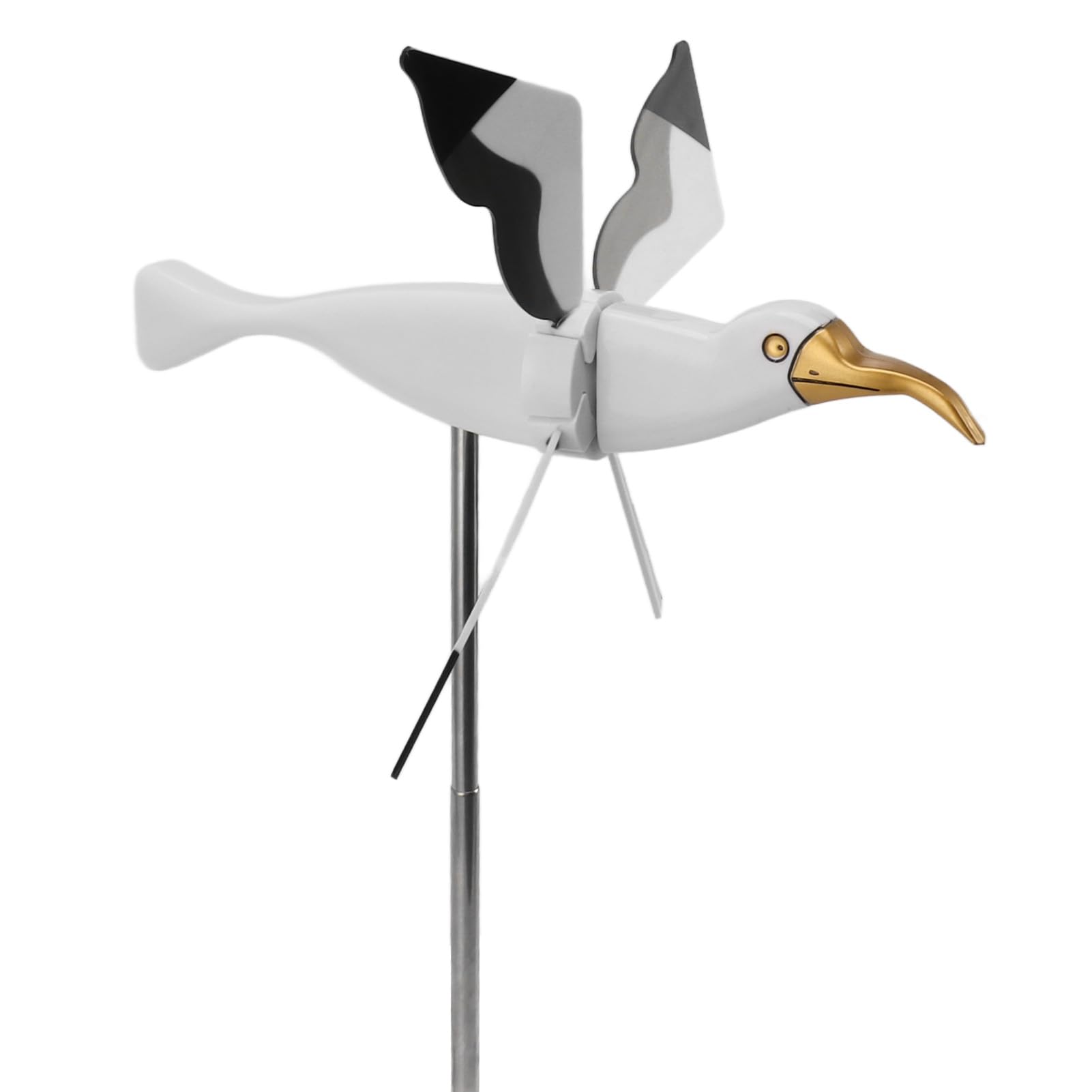 Generic Latająca Mewa Wiatrak Ogrodowy do Dekoracji na Zewnątrz Podwórka, Trwały Wiatrak Mewa z żywicy Whirligig do Ogrodu lub Patio, 10,2 X 9,6 Cala, Zestaw 6 Sztuk