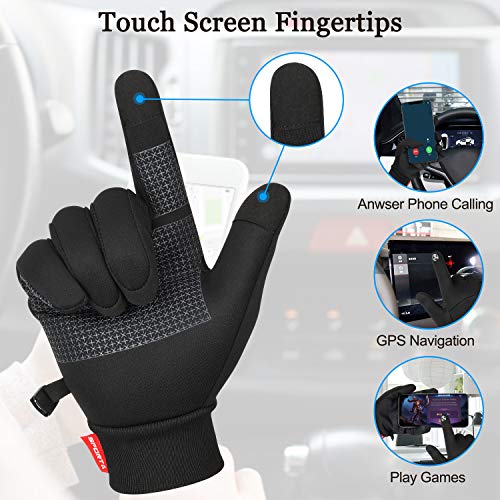 Cevapro Winter Gloves for Men Women Cycling Gloves Cold Weather Windproof Water Resistant Touch Screen Gloves Thermal Gloves for Running,Cycling,Biking,Driving, Hiking(X-Large)