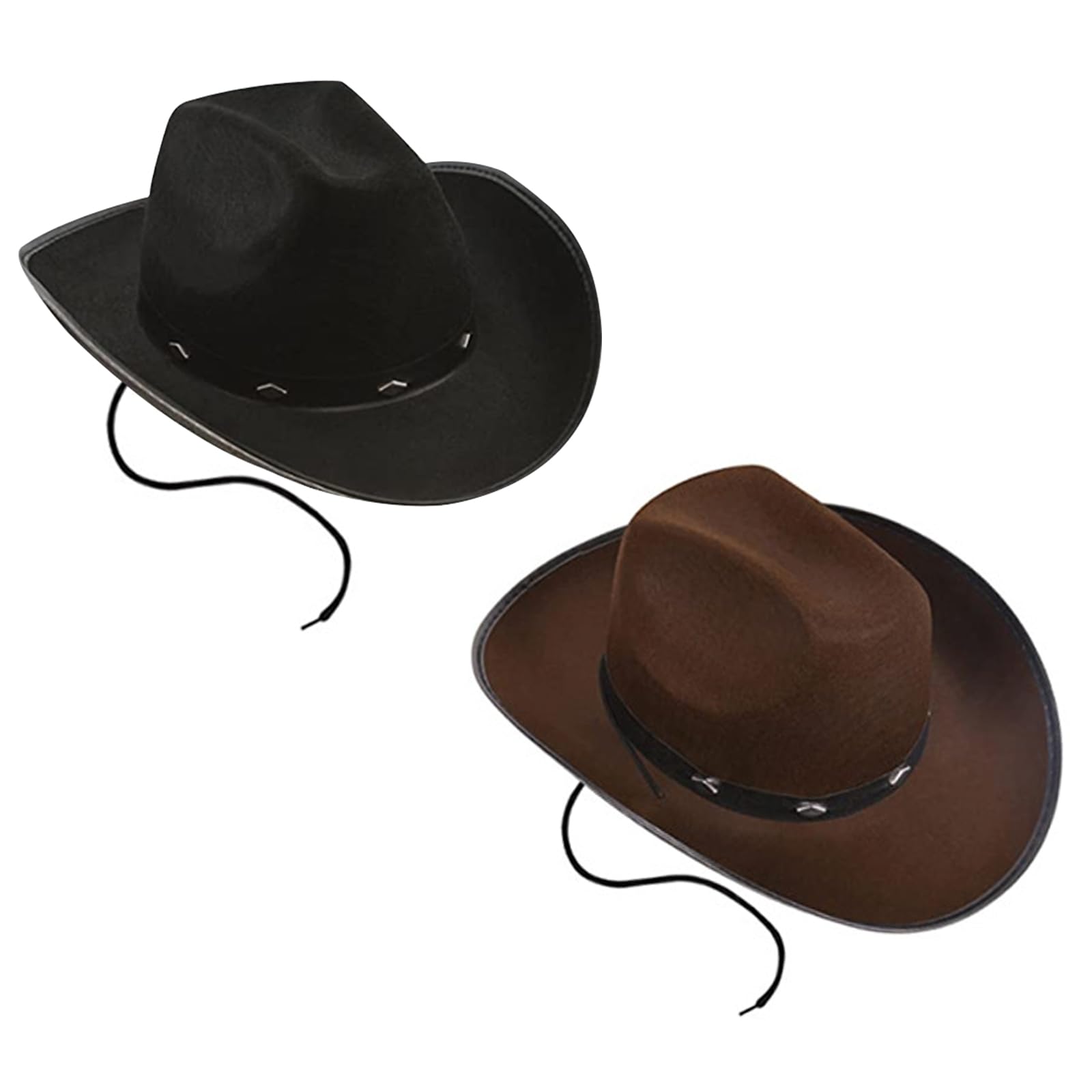 Comforso 2 Sztuki, Teksański Kapelusz Kowbojski dla Dorosłych, Fantazyjne Akcesoria Imprezowe, Czapka Outdoorowa, Dziki Zachód, Wiejski Zachodni Farmer, Western