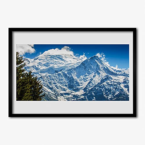 Photo affiche avec cadre de montagne pour créer une ambiance nature dans votre salon