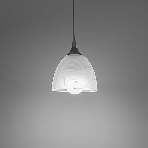 Miniatura 5 de Kiven 1 pantalla de cristal, pantalla moderna para repuesto de arte minimalista, lámpara colgante blanca, 5.9 pulgadas de diámetro