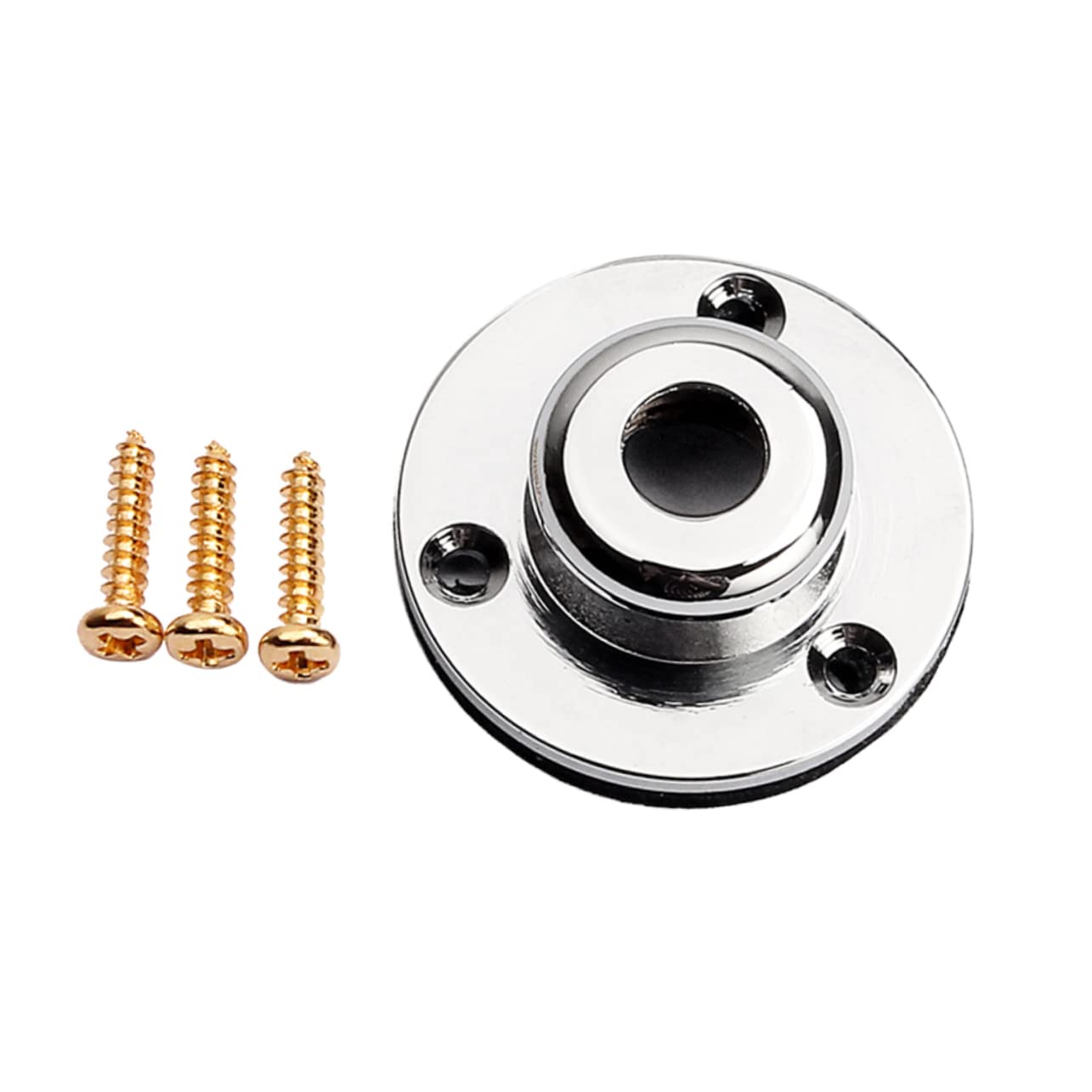 Mikinona 2pcs Endpin Jack Guitar Strap Button Acoustic Guitar Locking Tuners Chrome