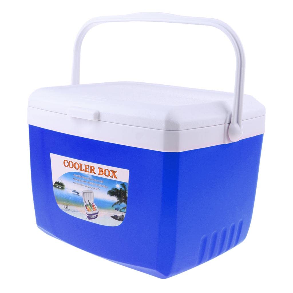 Calandis Camping Outdoor Drinks Food Cooler Box Car Ice Bucket with Handle 13L Blue