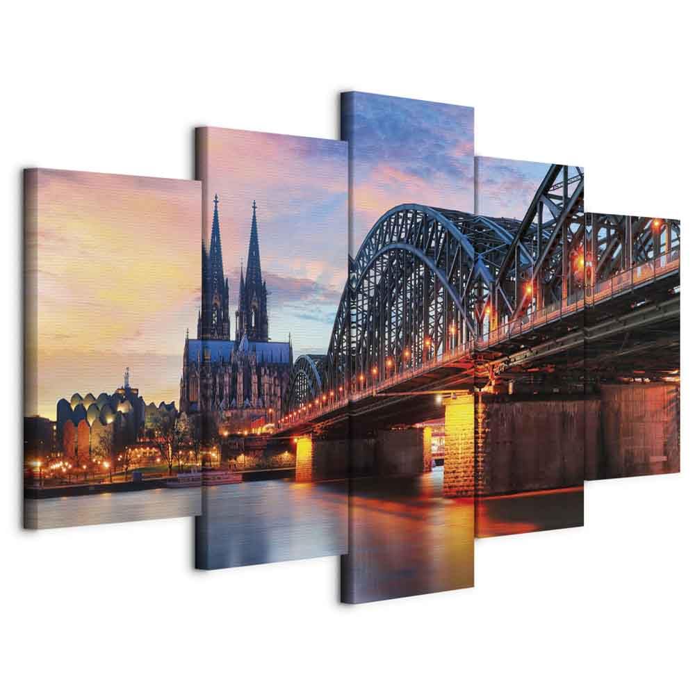 murando - Akustikbild Akustikschaumstoff, 225x112 cm, 5-teilig, Wohnzimmer