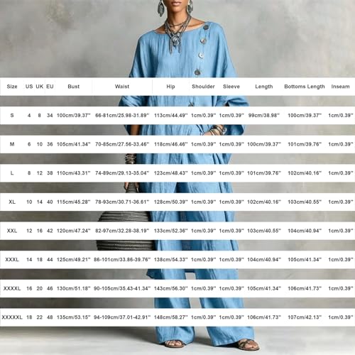 Ensemble lin doux contre la chaleur avec pantalon large léger - 4