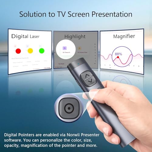 Norwii Norwii N97S Tv Screen Presentation Clicker Para Apresentações Em Powerpoint, Powerpoint Click