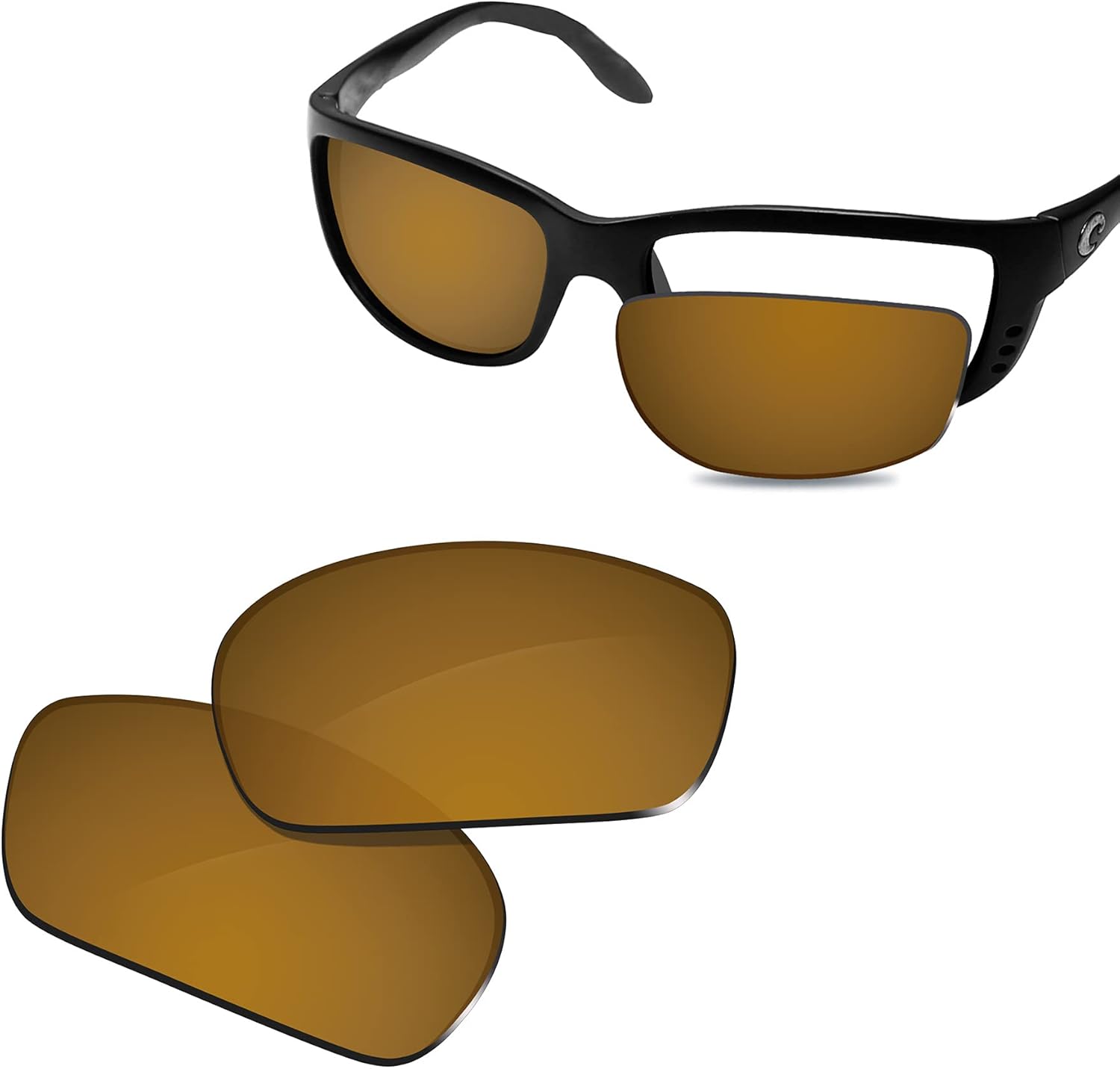 100% Precise-Fit Replacement Sunglass Lenses for Costa Del Mar Zane