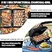 kisidus Holzkohlegrill Klappgrill Tragbarer, Campinggrill Doppel Grillfläche 33.7 x 21.5 cm, Leichter Tischgrill für Outdoor Picknick Camping,Schwarz