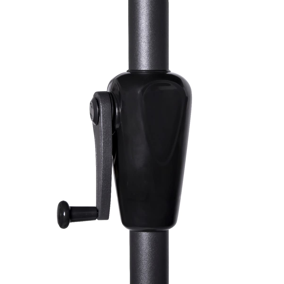 VONROC Ombrellone da giardino Rapallo 200x300 cm con Base da 20 kg, Inclinazione Regolabile, UPF 50+, Manovella Facile e Copertura Protettiva Inclusa Nero